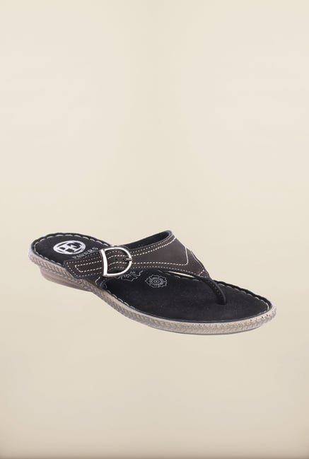 Pavers England Black Flat Sandals Pavers England Black Flat Sandals