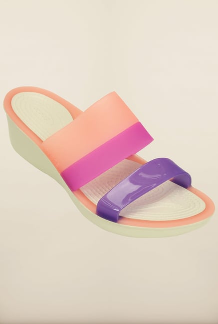Crocs Peach & Pink Sandals Crocs Peach & Pink Sandals