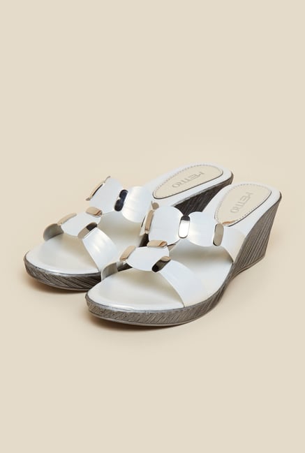 Metro White Slip-On Wedges Metro White Slip-On Wedges