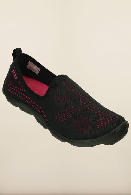 Crocs Duet Busy Day Black & Candy Pink Loafers Crocs Duet Busy Day Black & Candy Pink Loafers