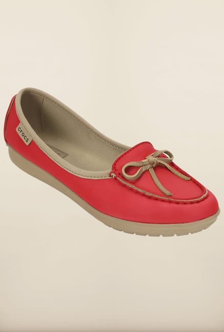 Crocs Wrap Color Lite Ballet Coral and Tumbleweed Loafer Crocs Wrap Color Lite Ballet Coral and Tumbleweed Loafer