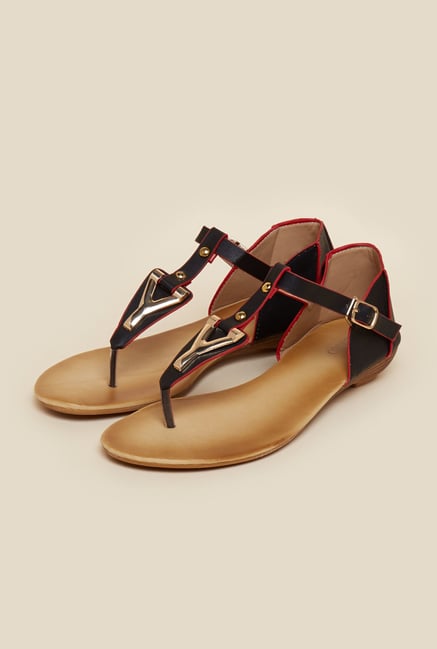 Metro Black And Red Sandals Metro Black And Red Sandals