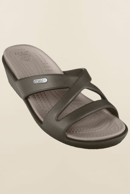 Crocs Patricia II Espresso & Mushroom Sandals Crocs Patricia II Espresso & Mushroom Sandals