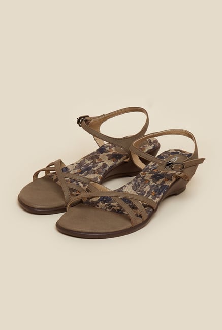 Metro Chickoo Wedge Sandals Metro Chickoo Wedge Sandals