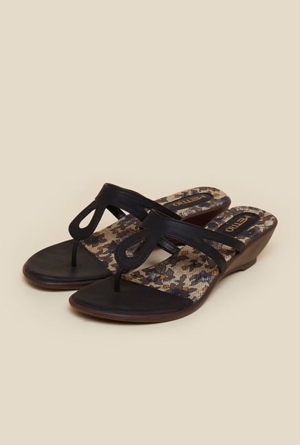 Metro Black Open Toe Wedges Metro Black Open Toe Wedges