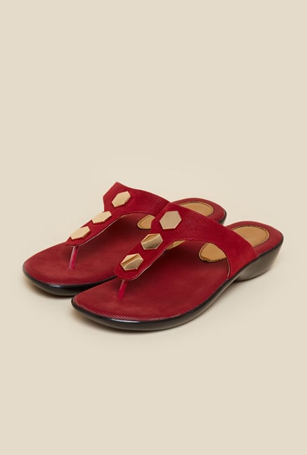 Metro Maroon Slip-On Sandals Metro Maroon Slip-On Sandals