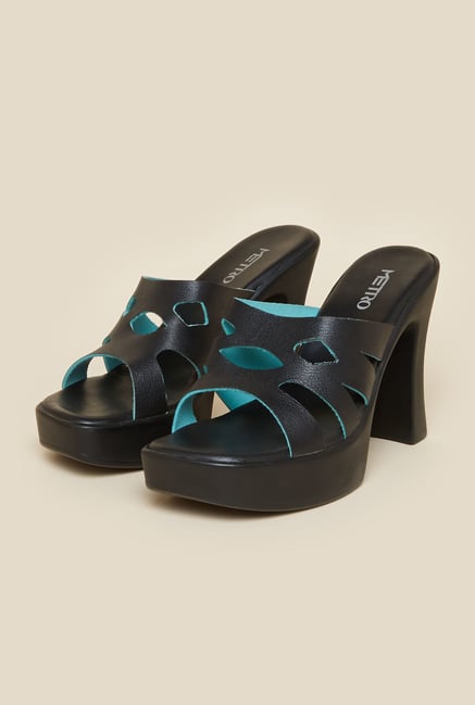 Metro Black Block Heel Sandals Metro Black Block Heel Sandals