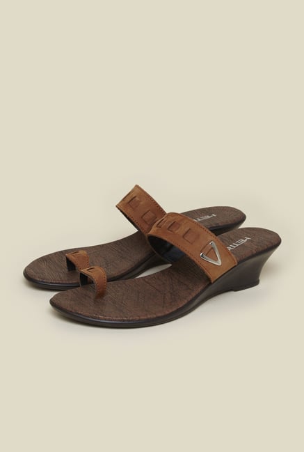 Metro Tan Toe Ring Wedge Heel Sandals Metro Tan Toe Ring Wedge Heel Sandals