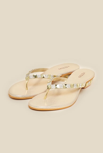 Metro Gold Embellished Sandals Metro Gold Embellished Sandals