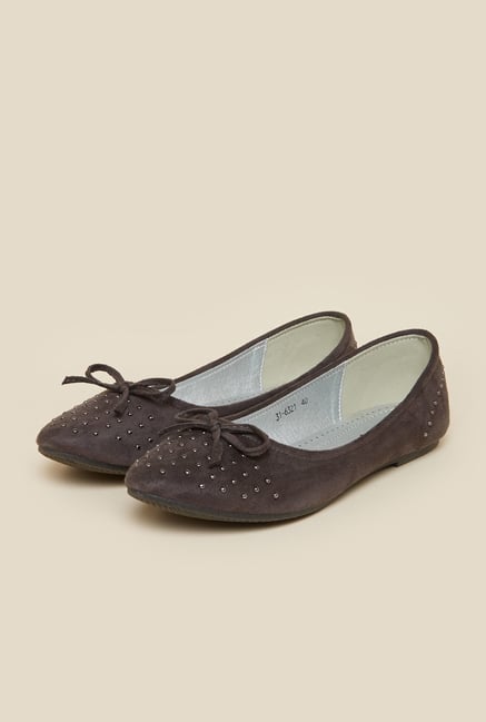 Metro Grey Studded Ballerina Shoes Metro Grey Studded Ballerina Shoes
