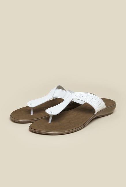Metro White Casual Slip-On Sandals Metro White Casual Slip-On Sandals
