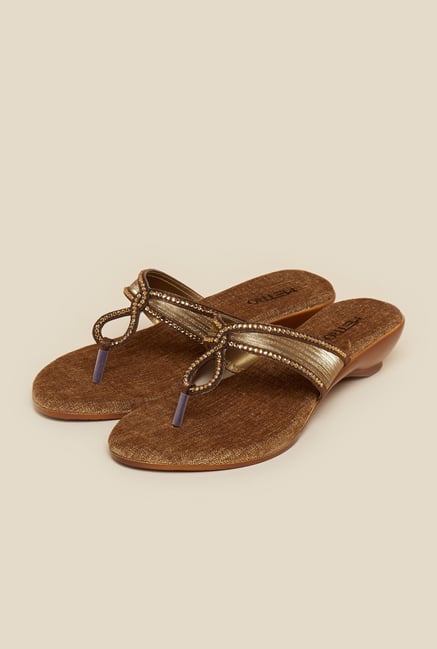 Metro Antique Gold Slip-On Flats Metro Antique Gold Slip-On Flats