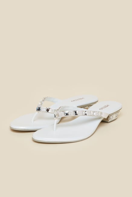 Metro White Diamond Embellished Sandals Metro White Diamond Embellished Sandals