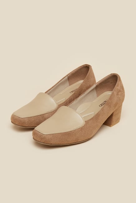 Metro Brown Block Heel Slip-Ons Metro Brown Block Heel Slip-Ons