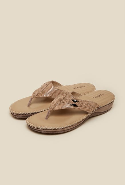 Metro Beige Slip-On Sandals Metro Beige Slip-On Sandals