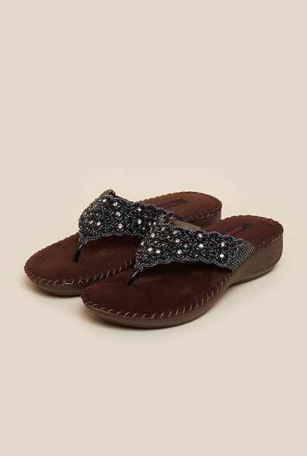Metro Black Diamante & Beadwork Sandals Metro Black Diamante & Beadwork Sandals