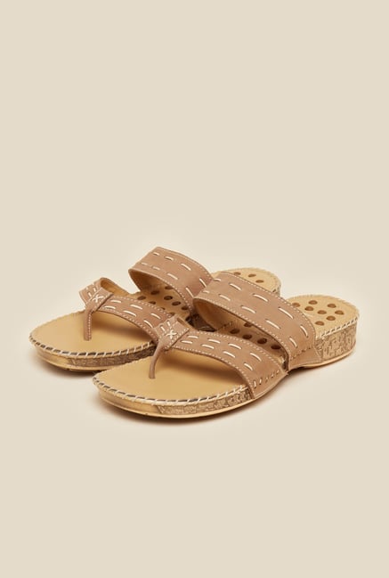 Metro Beige Thong Sandals Metro Beige Thong Sandals