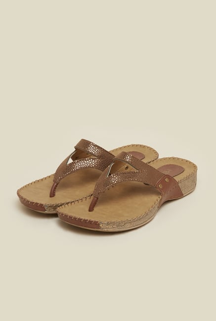 Metro Bronze & Gold Dotted Sandals Metro Bronze & Gold Dotted Sandals