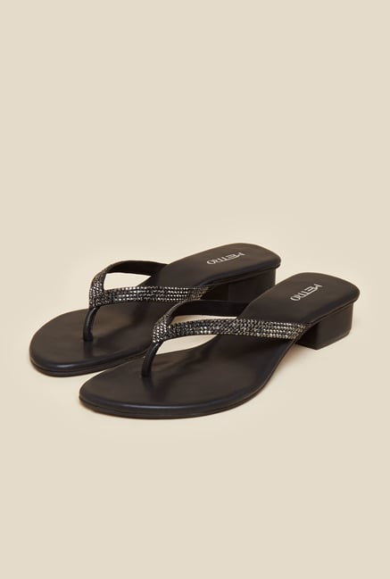 Metro Black Slip-On Sandals Metro Black Slip-On Sandals