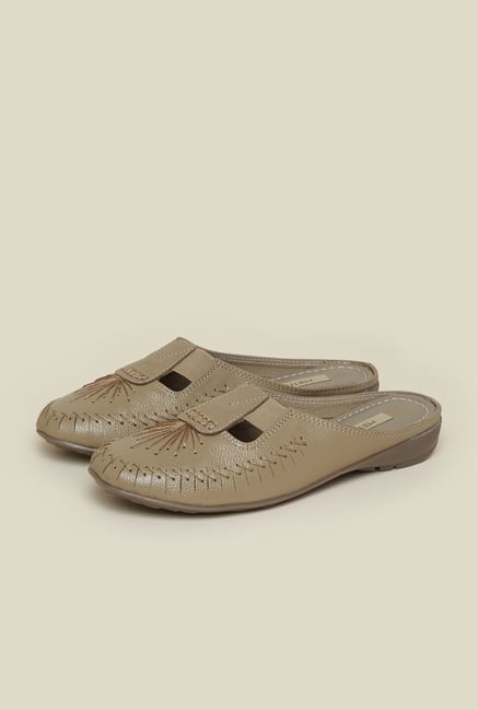 Metro Beige Front Covered Slide Sandals Metro Beige Front Covered Slide Sandals