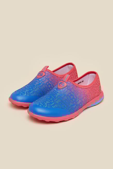 Metro Blue & Pink Slip-On Shoes Metro Blue & Pink Slip-On Shoes