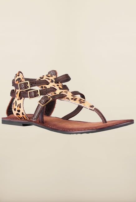 Tresmode Brown Flat Sandals Tresmode Brown Flat Sandals