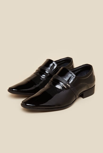 Metro Black Slip-On Shoes Metro Black Slip-On Shoes
