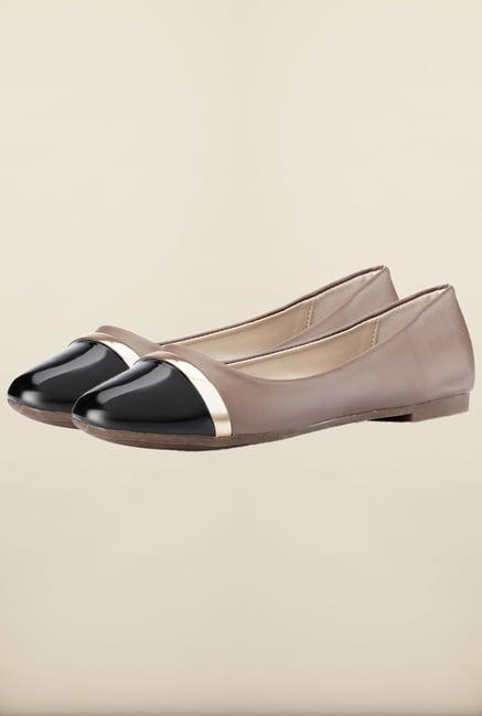 Tresmode Merun Brown & Black Ballerinas Tresmode Merun Brown & Black Ballerinas