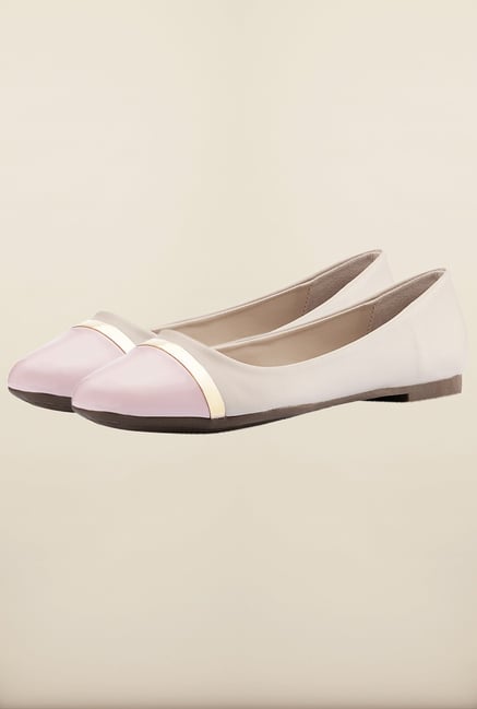Tresmode Merun Beige & Pink Ballerinas Tresmode Merun Beige & Pink Ballerinas