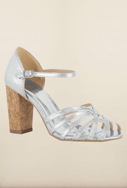 Tresmode Cepart Silver Ankle Strap Sandals Tresmode Cepart Silver Ankle Strap Sandals