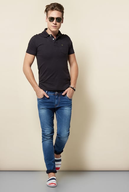 Integriti Blue Solid Slim Fit Jeans Integriti Blue Solid Slim Fit Jeans