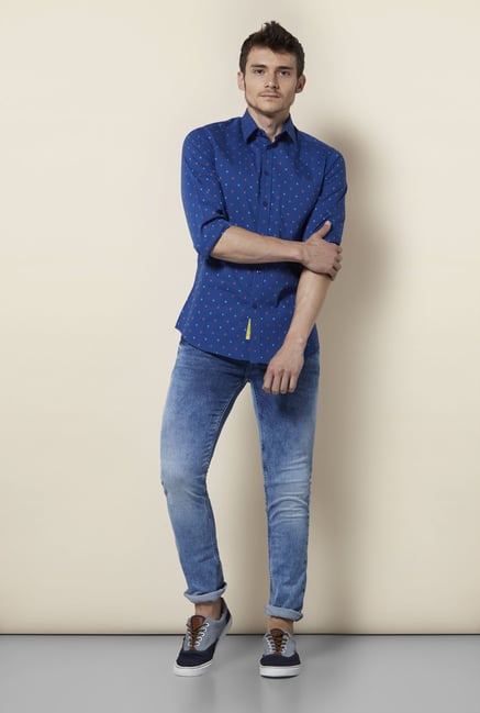 Integriti Blue Solid Skinny Fit Jeans Integriti Blue Solid Skinny Fit Jeans