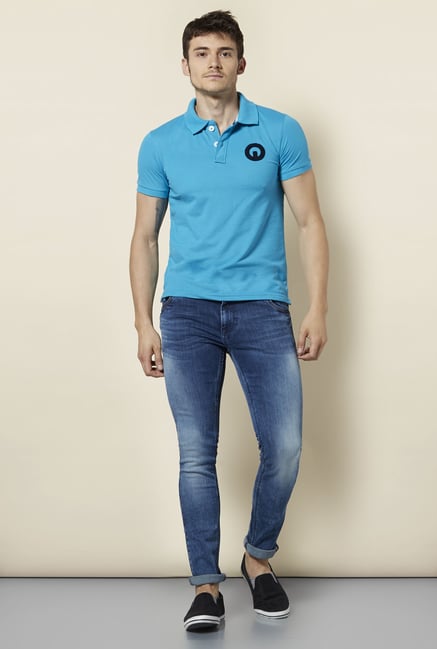 Integriti Blue Solid Skinny Fit Jeans Integriti Blue Solid Skinny Fit Jeans