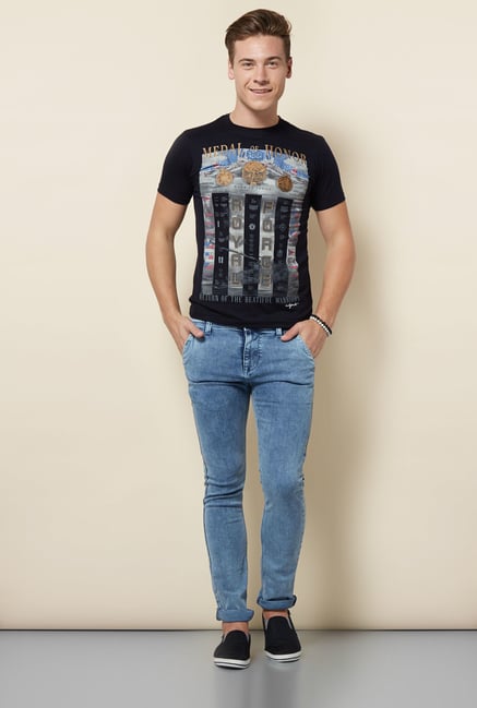 Integriti Blue Solid Raw Denim Jeans Integriti Blue Solid Raw Denim Jeans