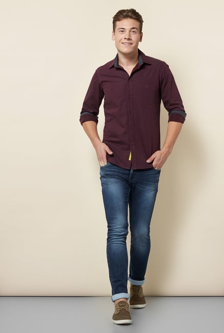 Integriti Navy Cotton Lightly Washed Jeans Integriti Navy Cotton Lightly Washed Jeans