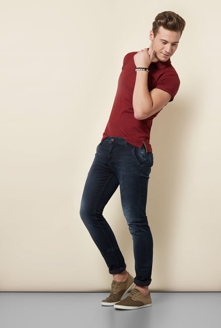 Integriti Dark Blue Skinny Fit Jeans Integriti Dark Blue Skinny Fit Jeans