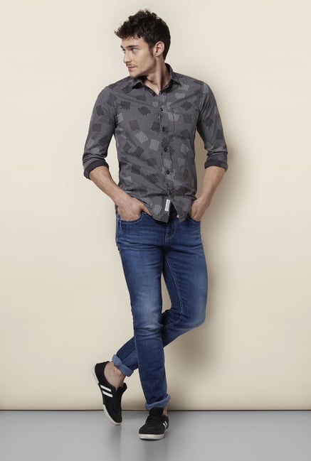 Integriti Blue Cotton Lightly Washed Jeans Integriti Blue Cotton Lightly Washed Jeans