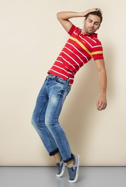 Integriti Red Striped T Shirt Integriti Red Striped T Shirt
