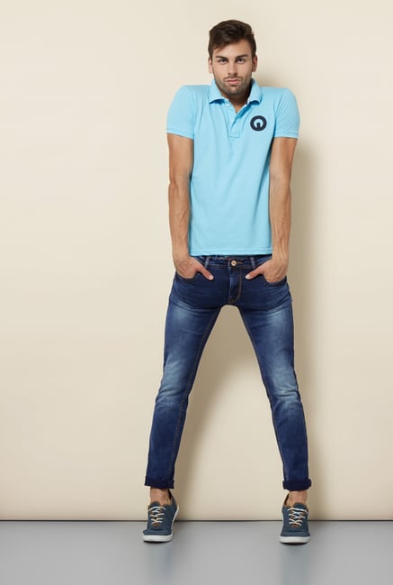 Integriti Dark Blue Heavily Washed Jeans Integriti Dark Blue Heavily Washed Jeans