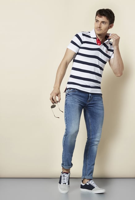 Integriti White Striped T Shirt Integriti White Striped T Shirt