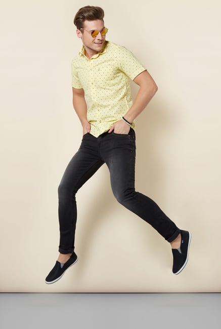 Integriti Yellow Printed Shirt Integriti Yellow Printed Shirt
