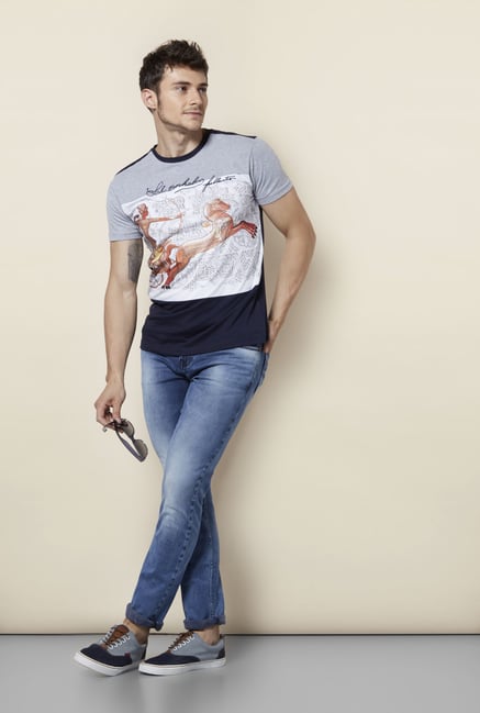 Integriti Grey Printed T Shirt Integriti Grey Printed T Shirt