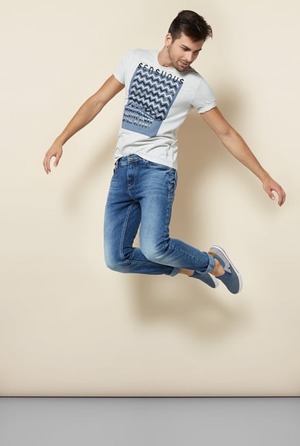 Integriti Ecru Printed T Shirt Integriti Ecru Printed T Shirt