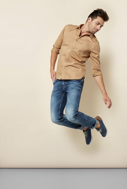 Integriti Khaki Solid Shirt Integriti Khaki Solid Shirt