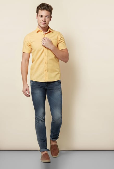 Integriti Mustard Solid Shirt Integriti Mustard Solid Shirt