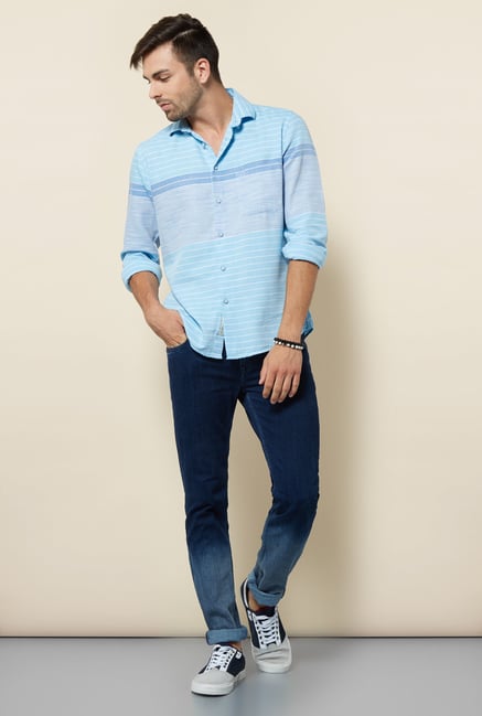 Integriti Blue Cotton Shirt Integriti Blue Cotton Shirt