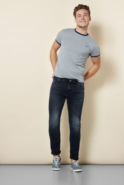 Integriti Grey Solid Cotton T Shirt Integriti Grey Solid Cotton T Shirt
