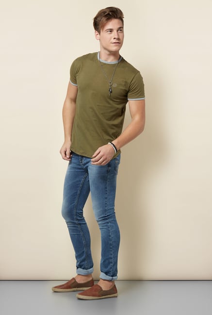 Integriti Olive Solid T Shirt Integriti Olive Solid T Shirt
