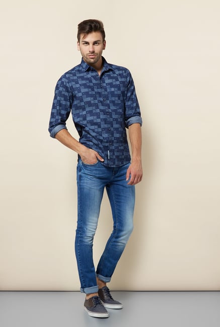 Integriti Indigo Printed Shirt Integriti Indigo Printed Shirt