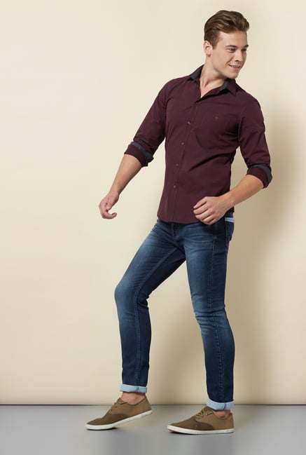 Integriti Purple Cotton Shirt Integriti Purple Cotton Shirt